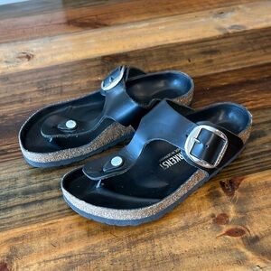 Birkenstock Gizeh Big Buckle Oiled Leather - Black